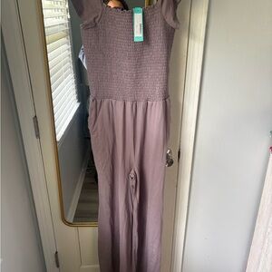 Threads 4 Thought Mauve Smocked Jumpsuit